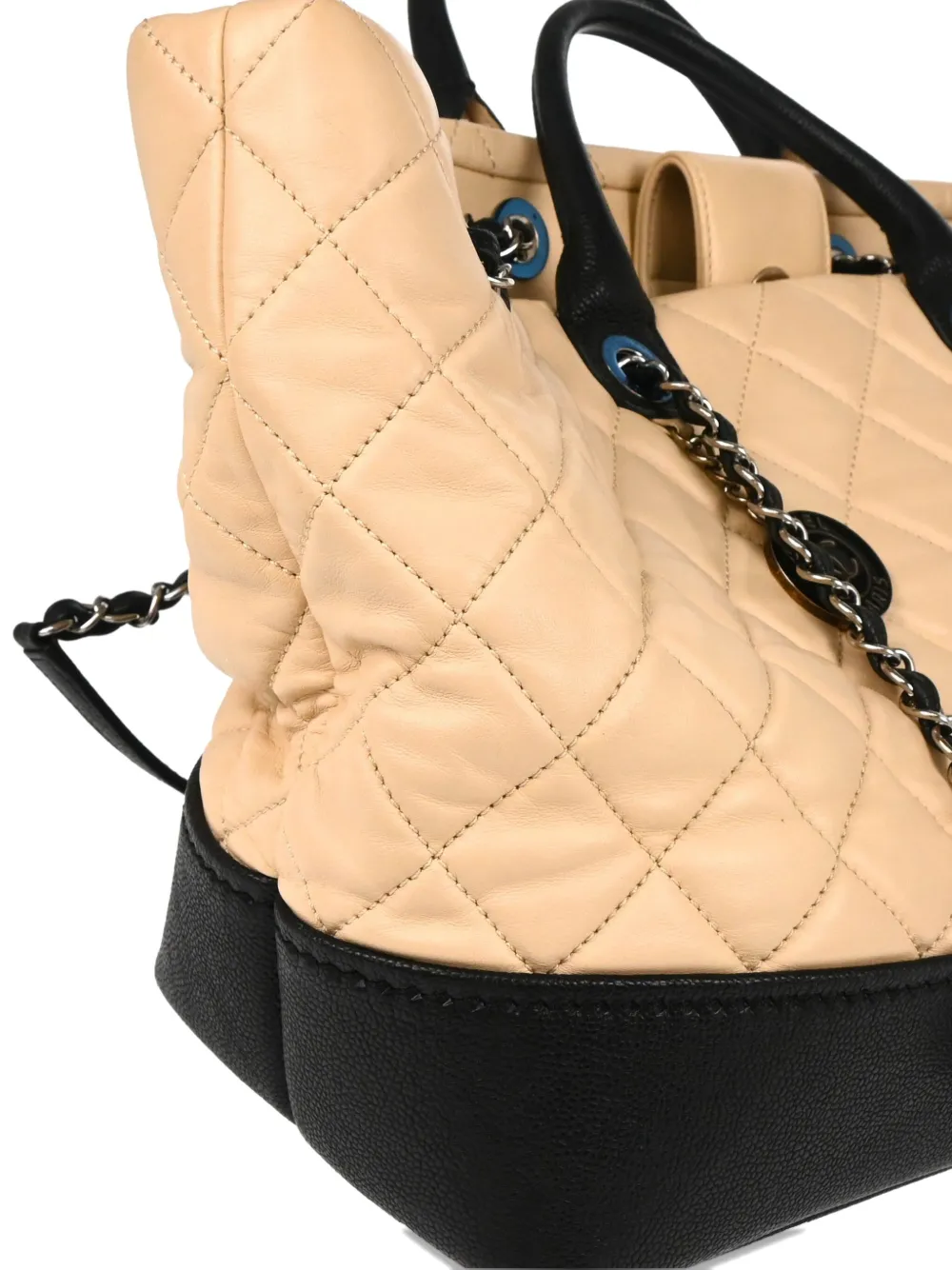 Pre-owned Chanel 2014 Gabrielle Tote Bag In Neutral