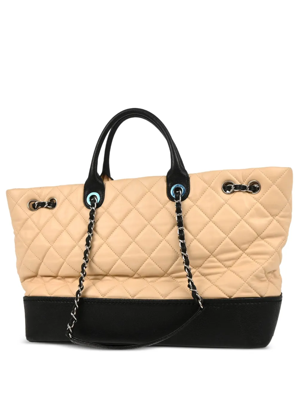 Pre-owned Chanel 2014 Gabrielle Tote Bag In Neutral