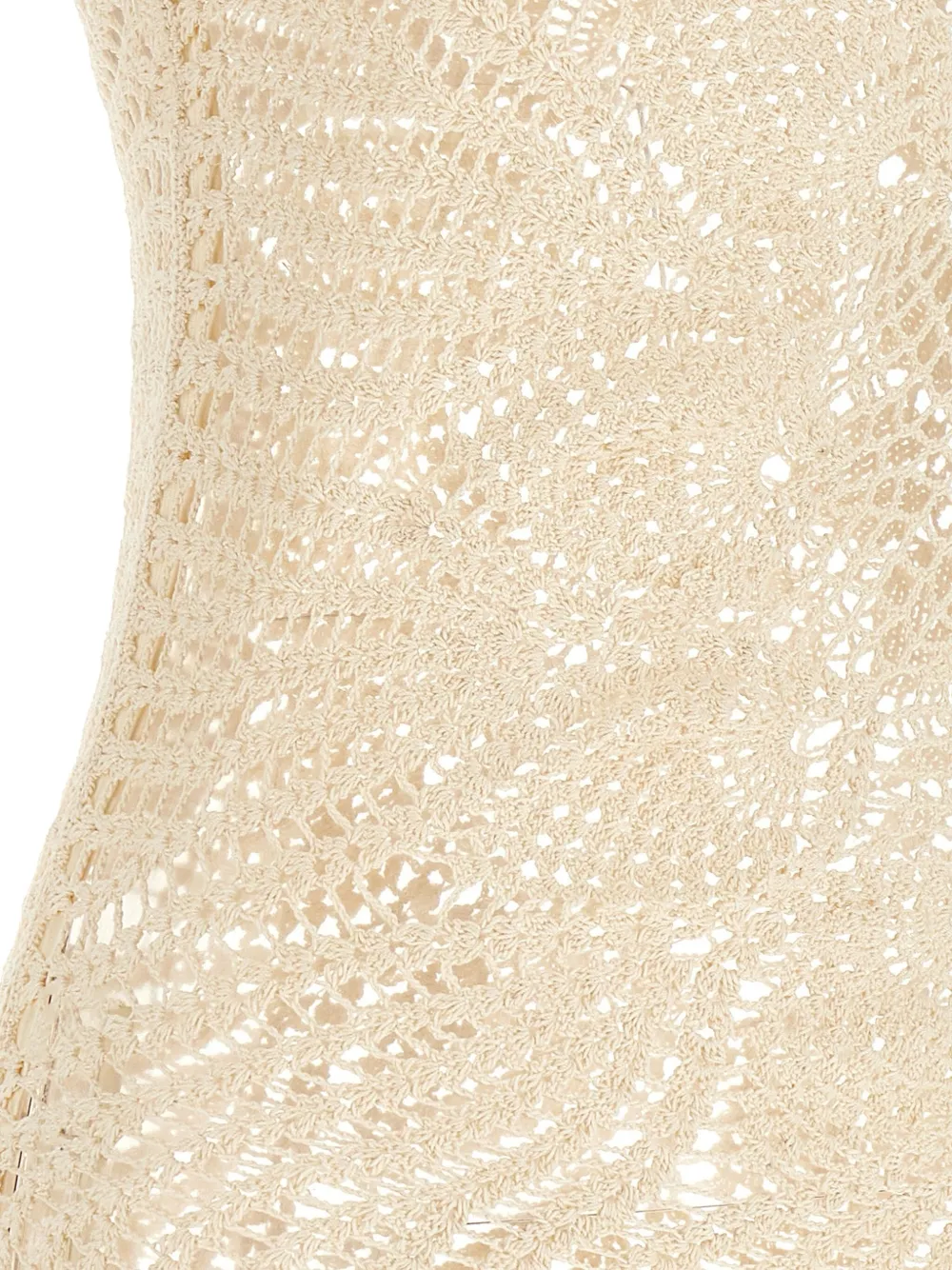 Magda Butrym Gehaakte asymmetrische jurk Beige