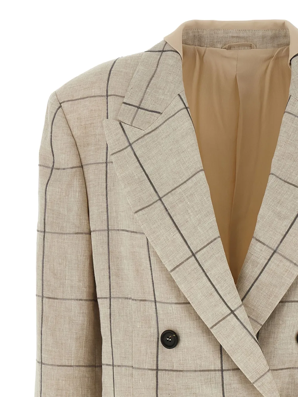 Shop Brunello Cucinelli Check-pattern Blazer