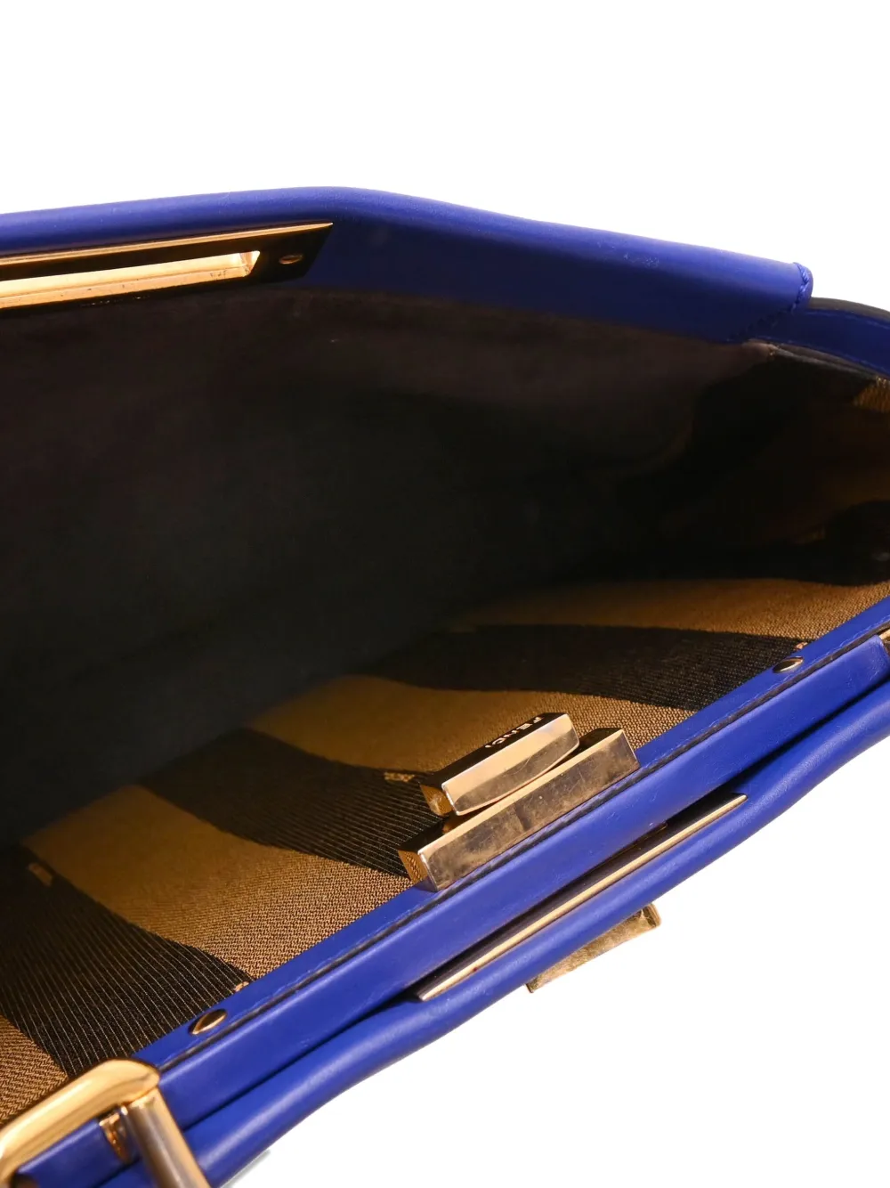 Pre-owned Fendi 2010 Peekaboo 2way Handbag In Blue