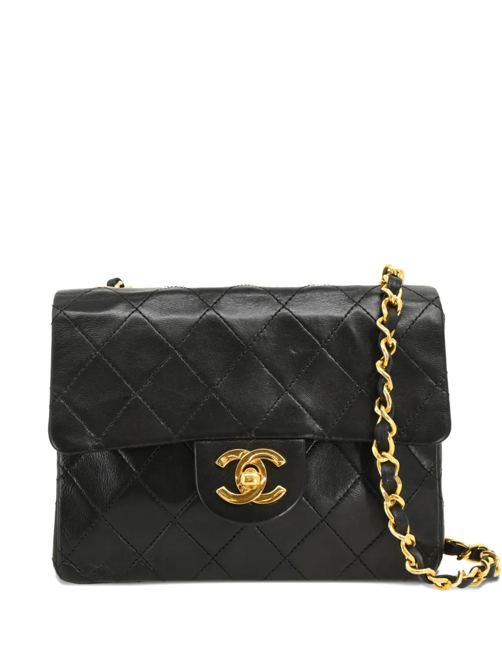 CHANEL Pre-Owned 1990 クラシック ショルダーバッグ ミニ - ブラック CHANEL Pre-Owned 1990 クラシック ショルダーバッグ ミニ - ブラック