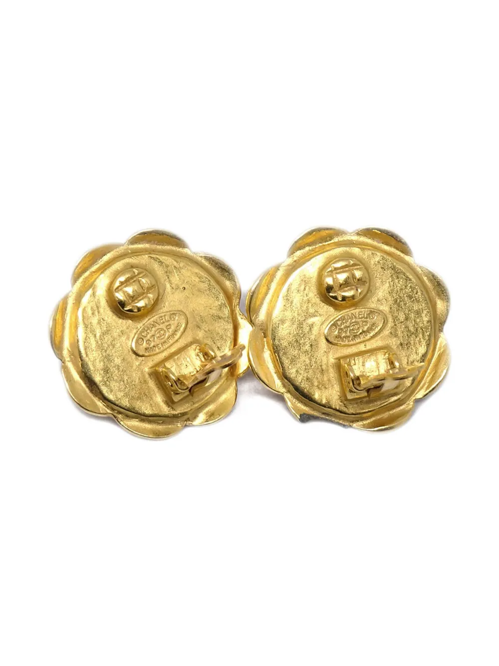 CHANEL Pre-Owned 1997 Stone Button earrings | Image 2