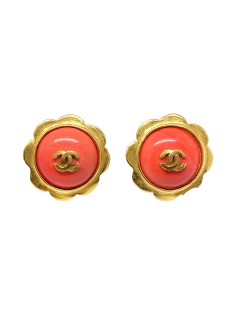 CHANEL Pre-Owned 1997 Stone Button earrings
