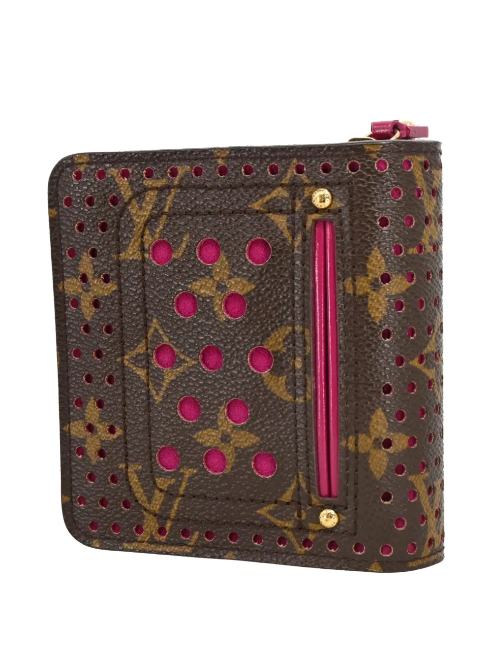 Pre-owned Louis Vuitton 2006 Perforated Wallet In Brown