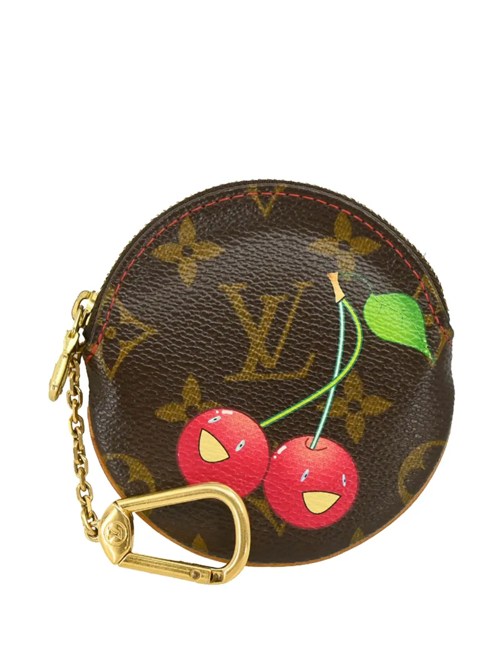 x Takashi Murakami 2005 Monogram Cherry coin case