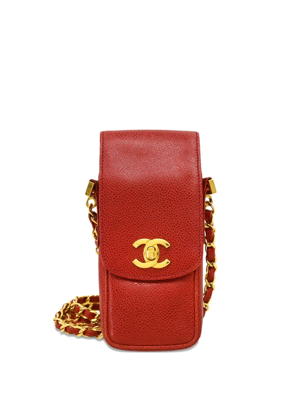 CHANEL Pre-Owned 1995 ココマーク スマホケース - レッド CHANEL Pre-Owned 1995 ココマーク スマホケース - レッド