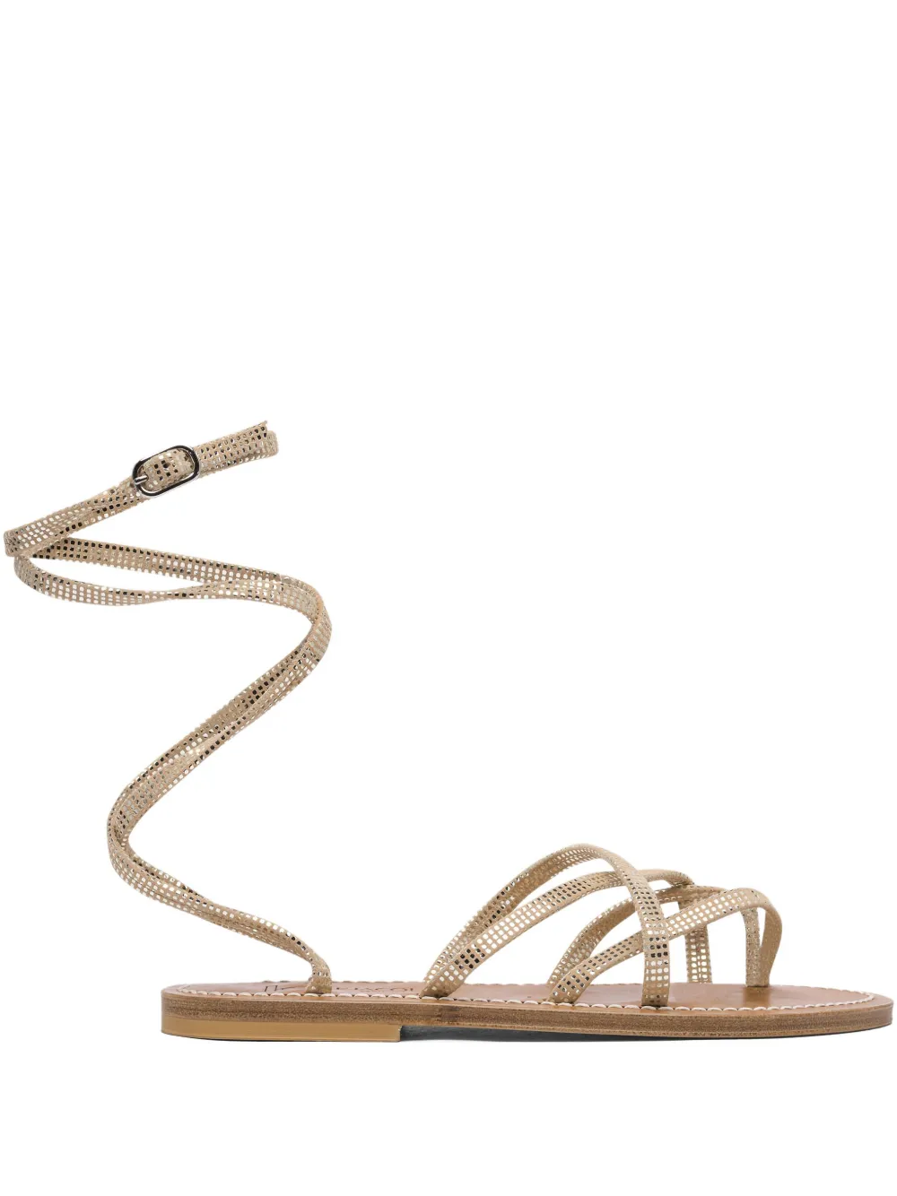 K. Jacques strappy leather sandals Neutrals