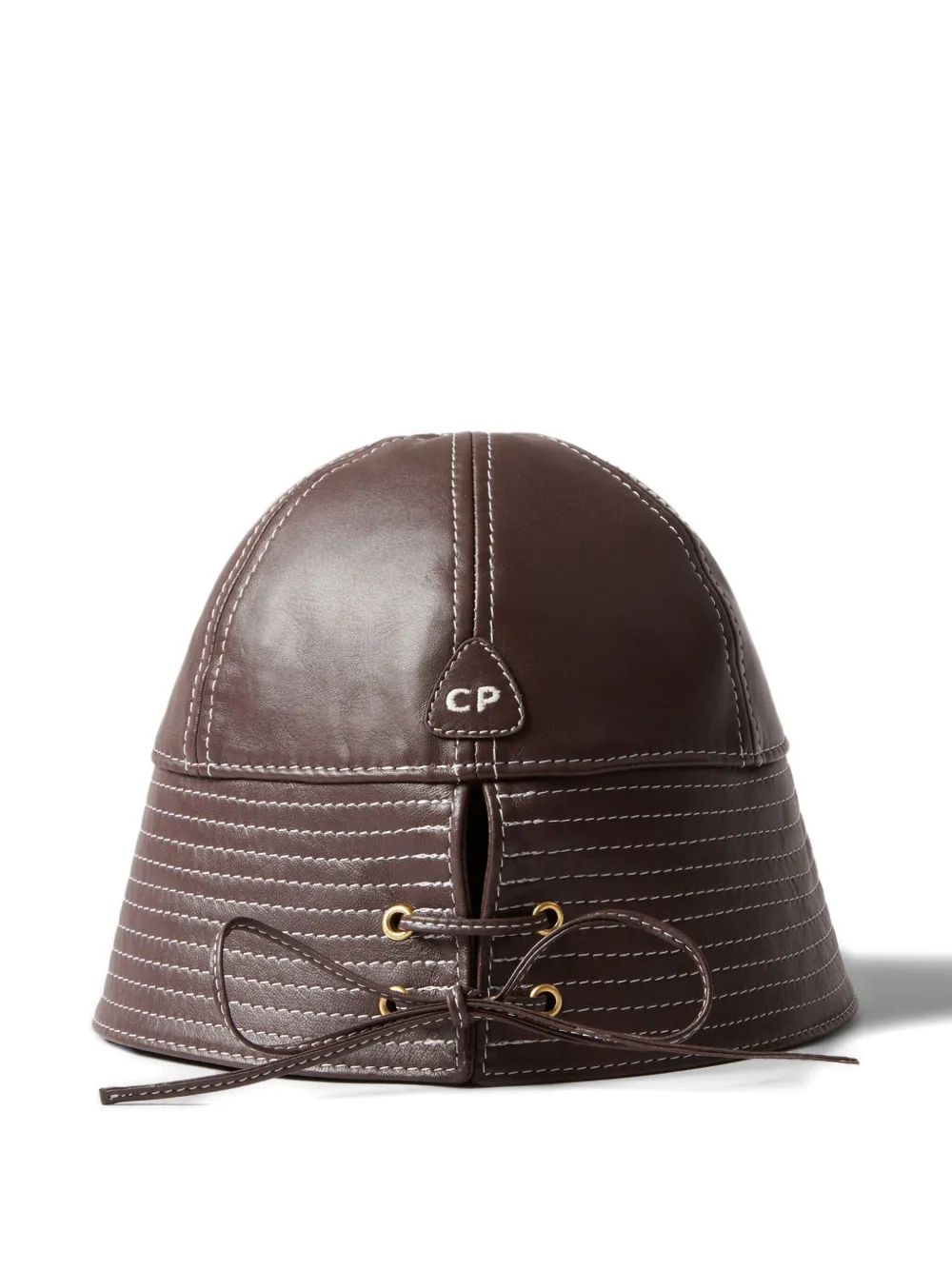 Claudie Pierlot Leren vissershoed Rood