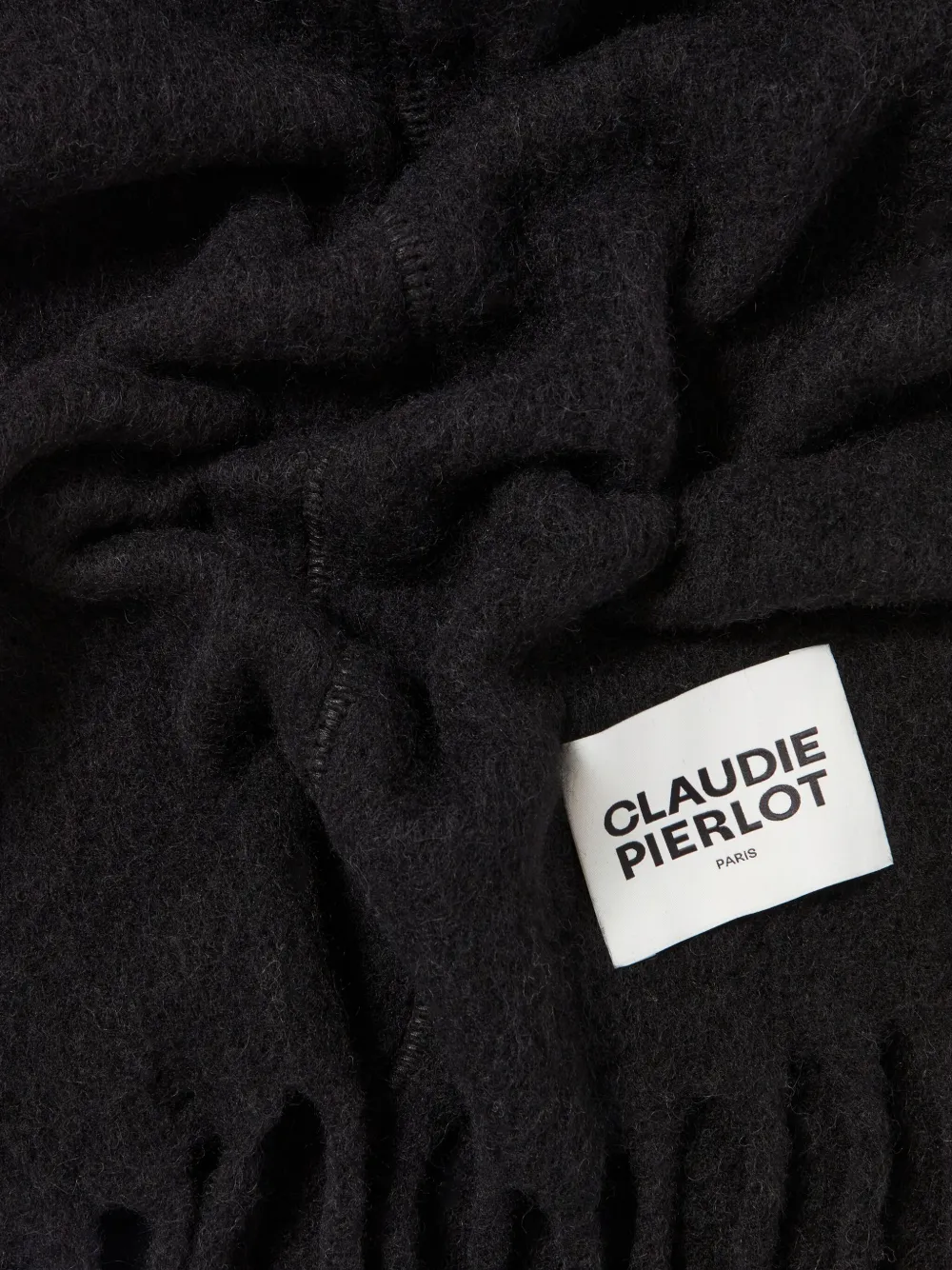 Claudie Pierlot fringed scarf - Zwart