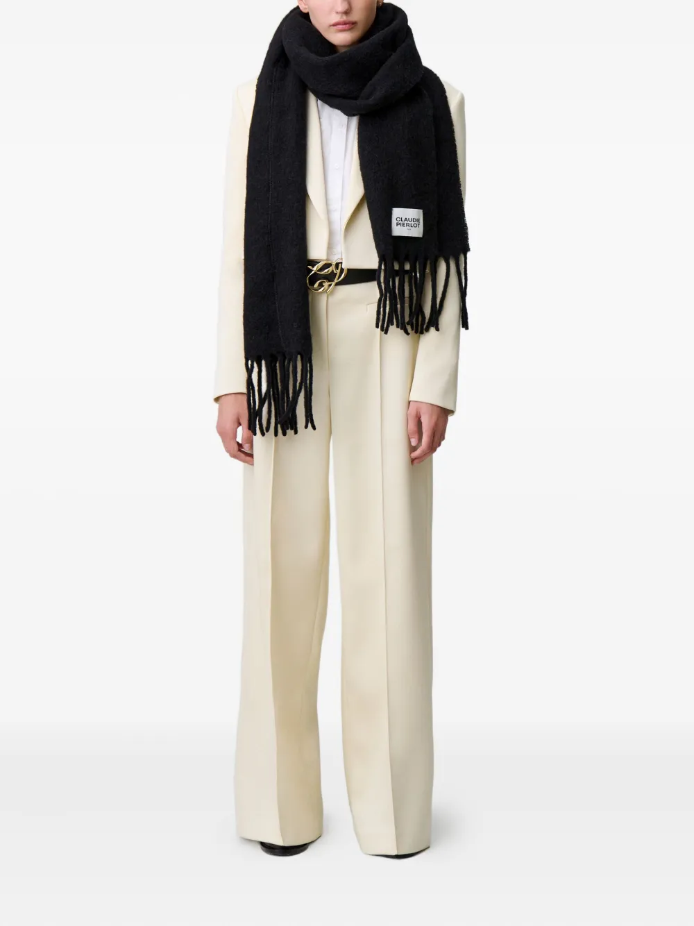 Claudie Pierlot Fringed Scarf - Black 