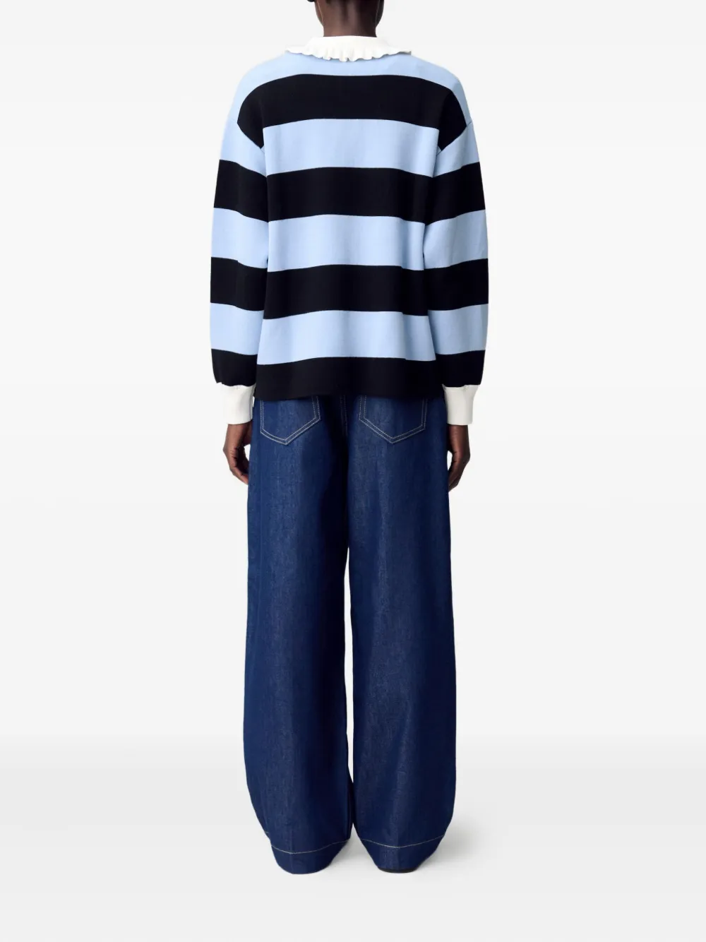Claudie Pierlot Gestreepte polotrui Blauw