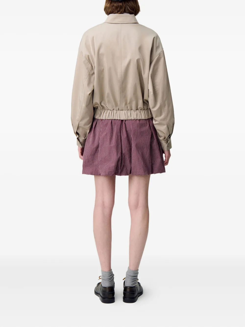 Claudie Pierlot Jack met geborduurd logo en rits Beige