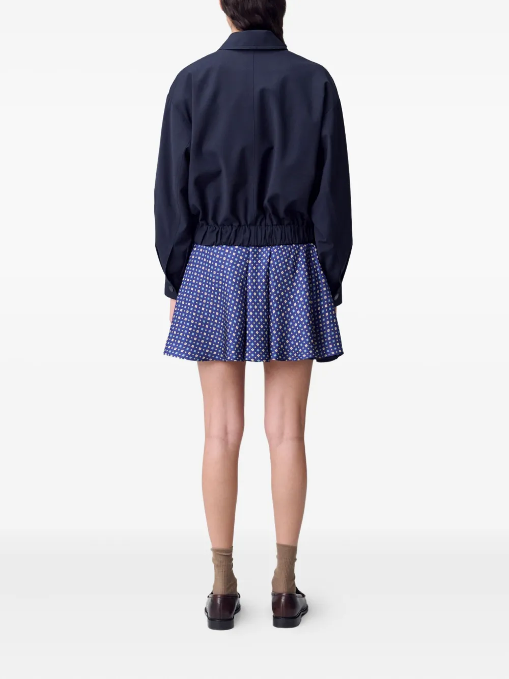 Claudie Pierlot Cropped jack met rits Blauw