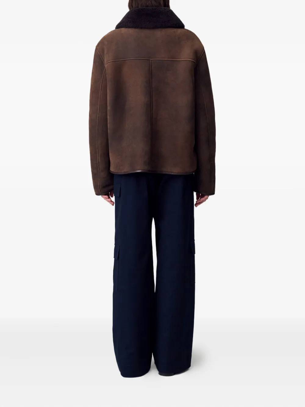 Claudie Pierlot Jack met lammy kraag Bruin