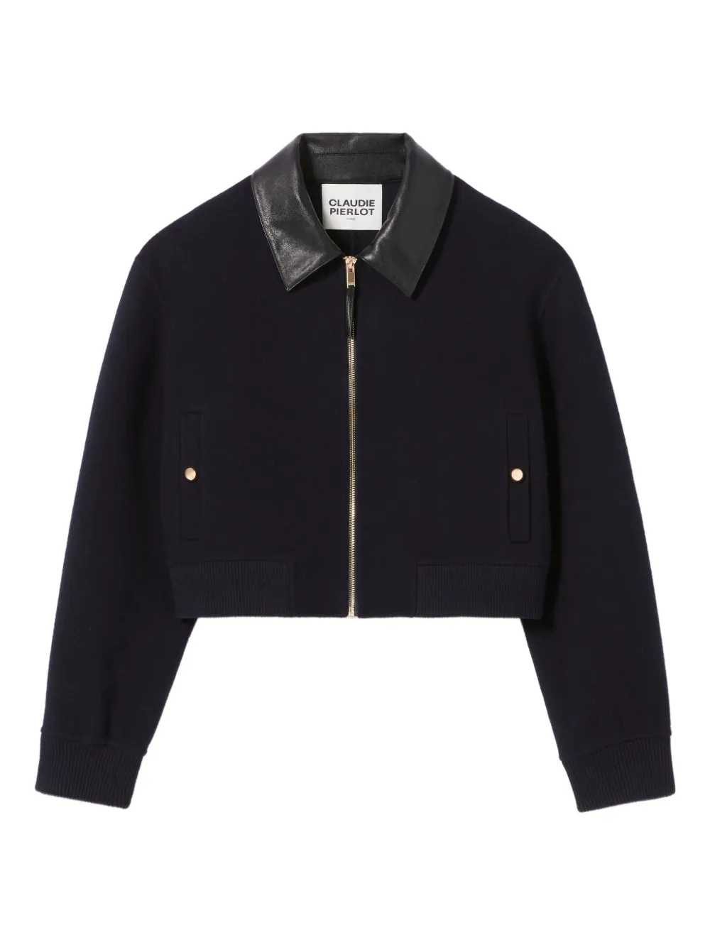 Claudie Pierlot Cropped jack met contrasterende kraag Blauw