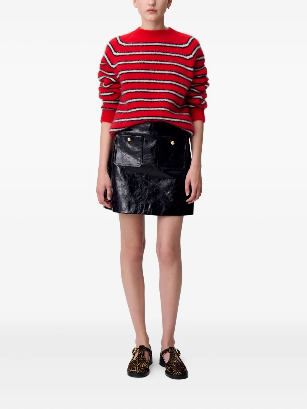 Claudie Pierlot striped crew-neck sweater | Knitted Sweaters | Image 2