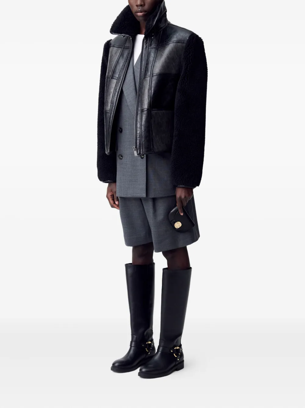 Claudie Pierlot Jack met imitatiebont Zwart