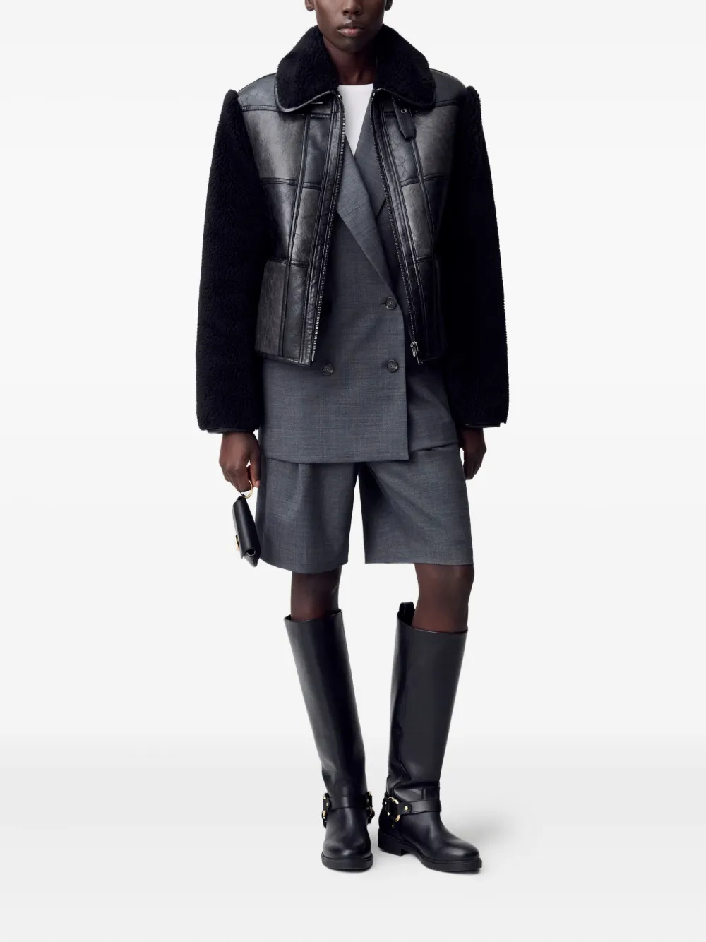 Claudie Pierlot Jack met imitatiebont Zwart