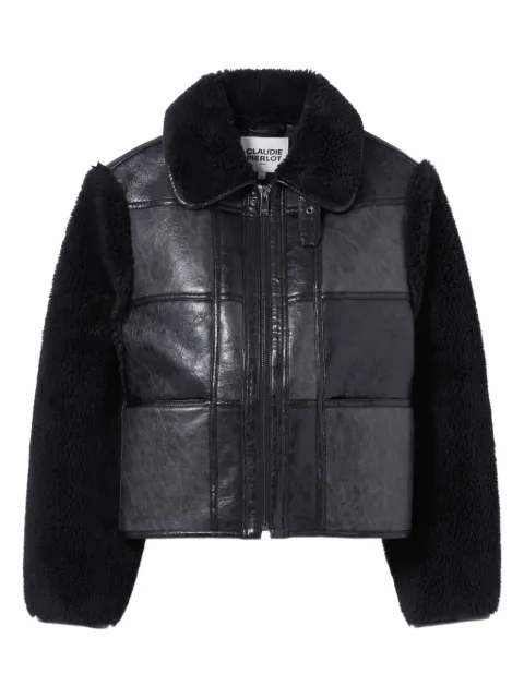 Claudie Pierlot panelled faux-fur jacket