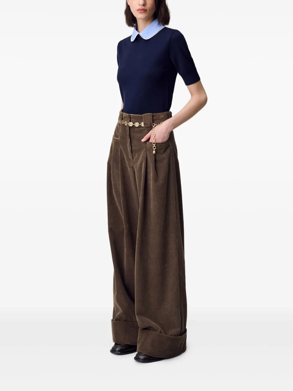 Claudie Pierlot Plooibroek Bruin