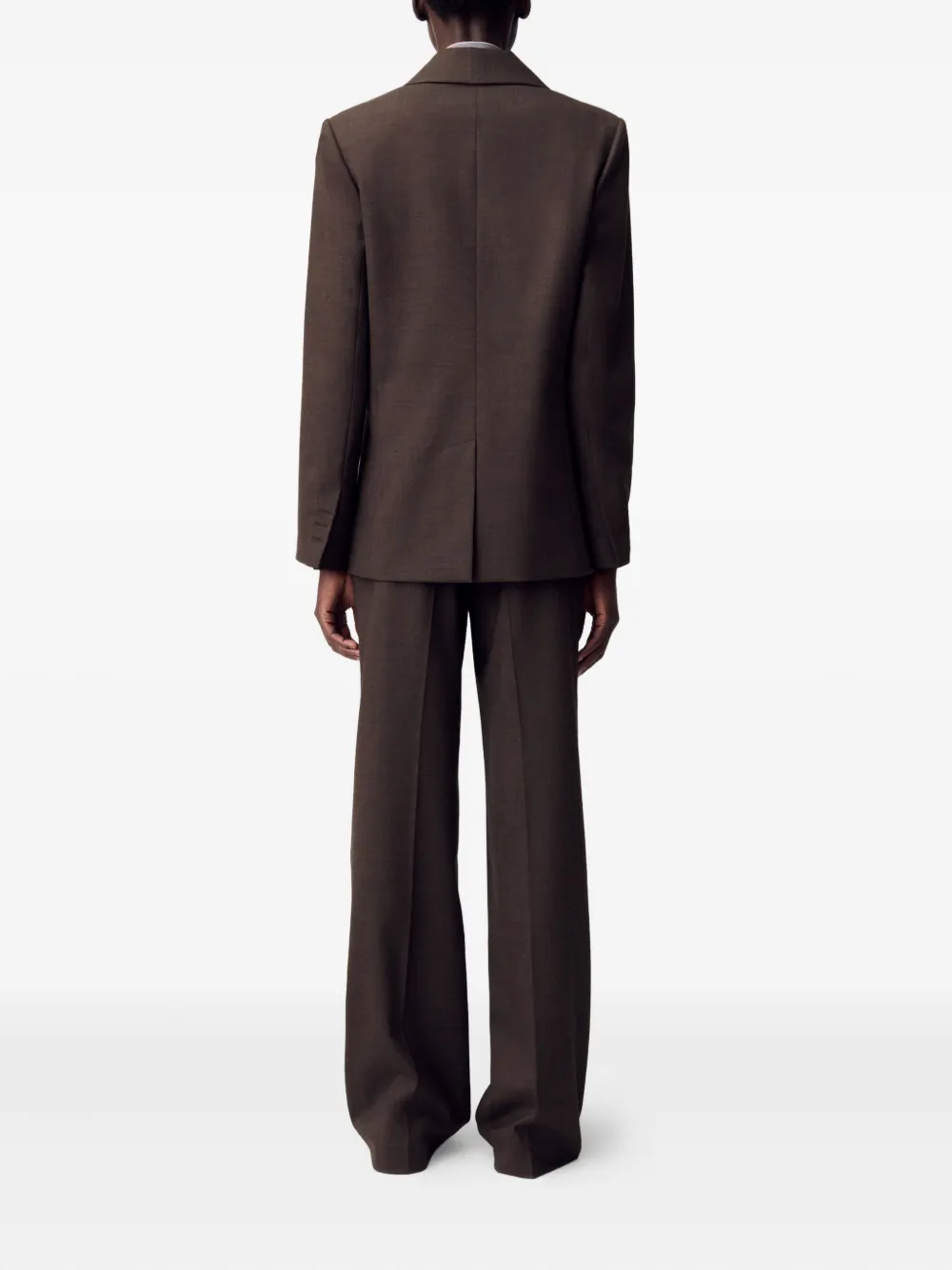 Claudie Pierlot Wollen blazer met enkele rij knopen Bruin