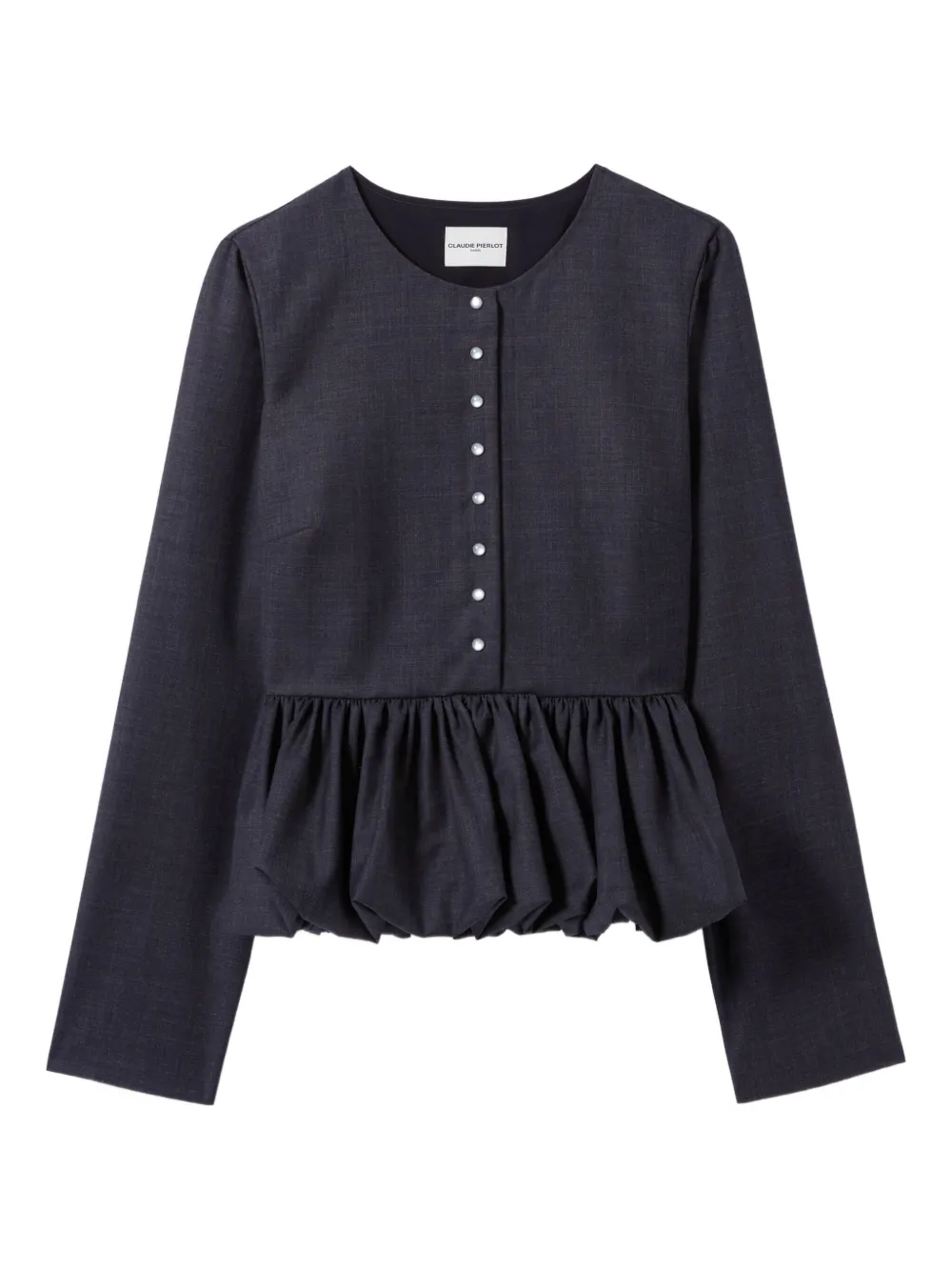 Claudie Pierlot Top met knopen en afwerking Grijs