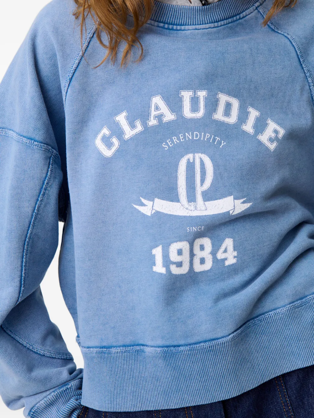 Claudie Pierlot Sweater met logoprint Blauw