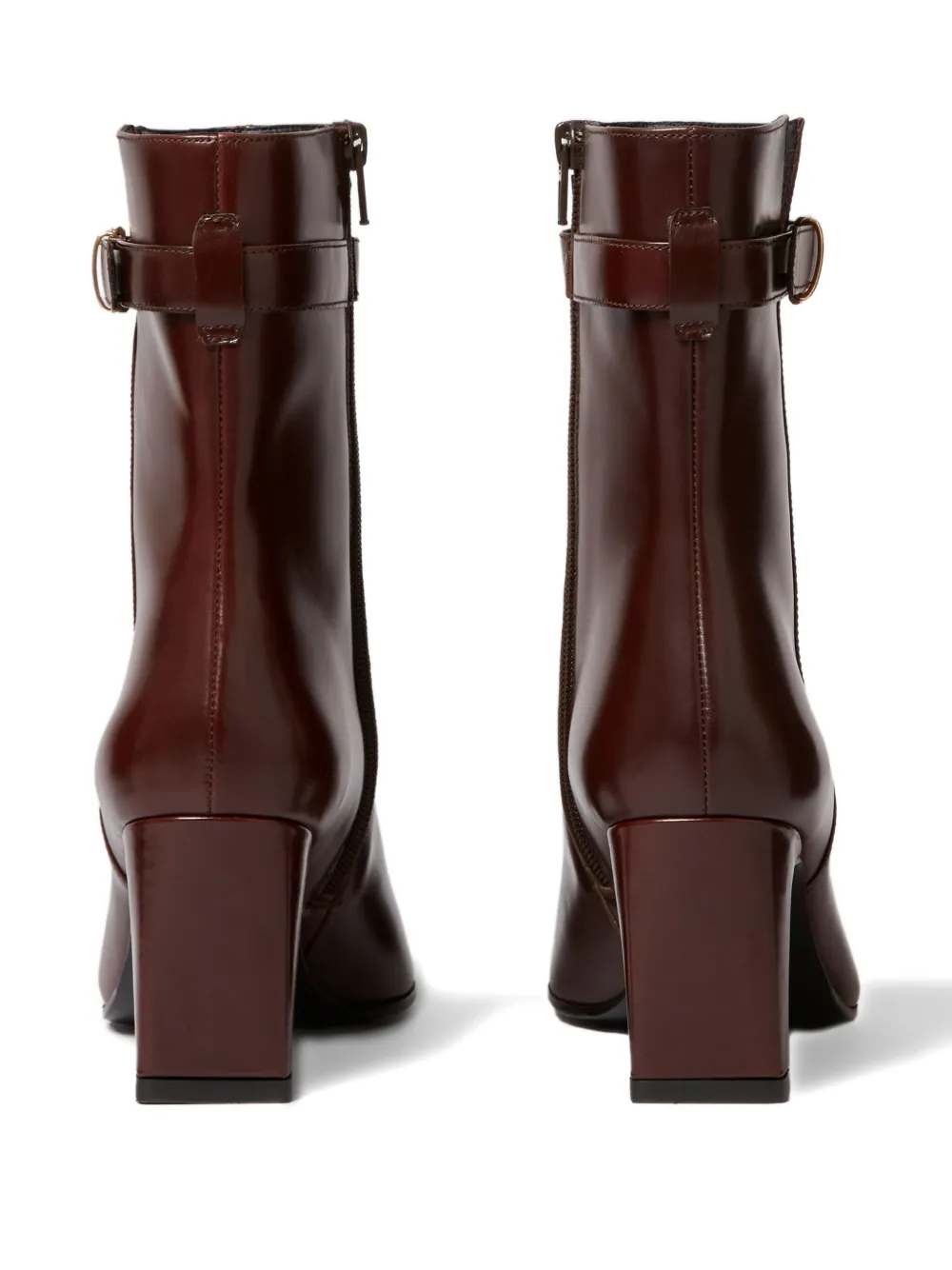 Claudie Pierlot buckle-strap pointed-toe ankle boots Brown