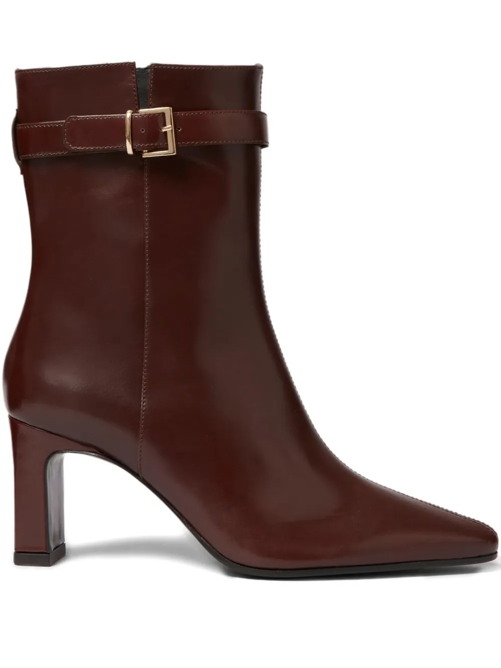 Claudie Pierlot buckle-strap pointed-toe ankle boots Brown