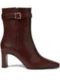 Claudie Pierlot buckle-strap pointed-toe ankle boots - Brown