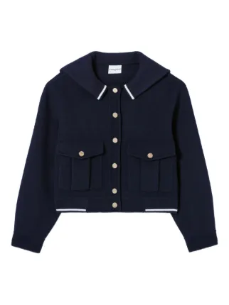 Claudie Pierlot Sailor-collar Jacket | Blue | FARFETCH JO