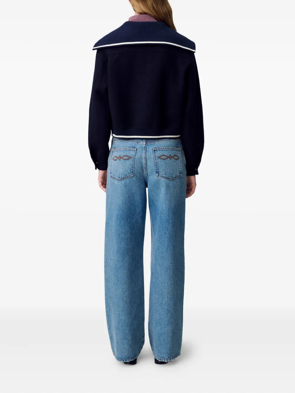 Claudie Pierlot Jack met matrozenkraag Blauw