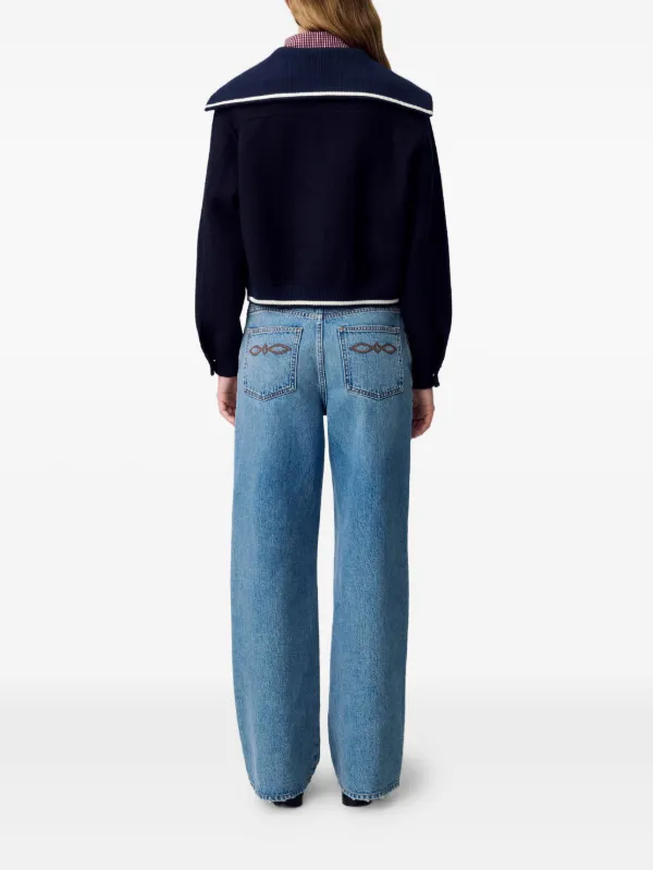 Claudie Pierlot セーラーカラー ジャケット | ブルー | FARFETCH JP