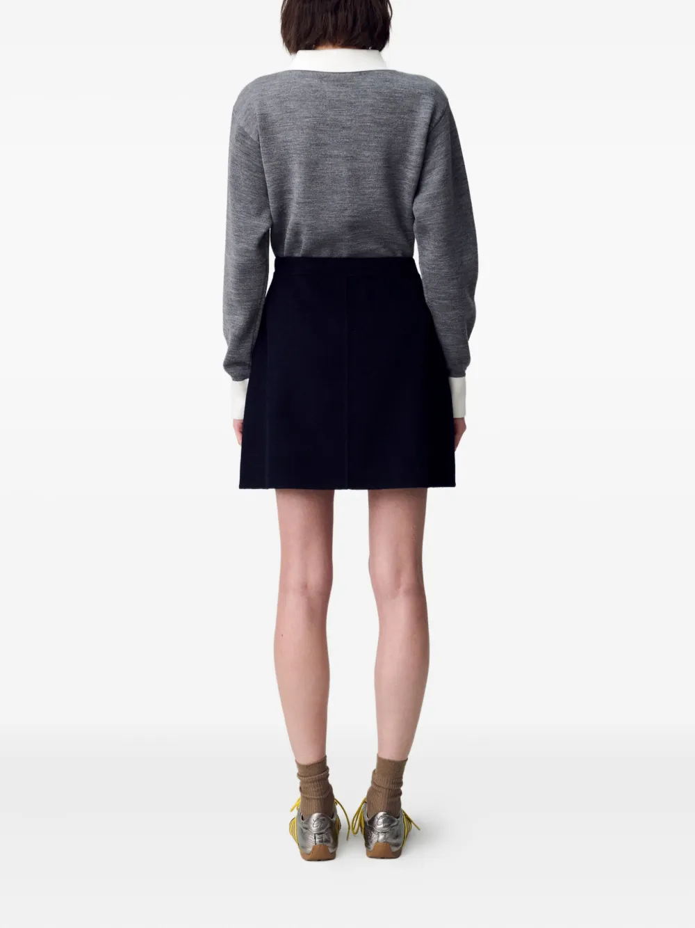 Claudie Pierlot Wollen mini-rok Blauw
