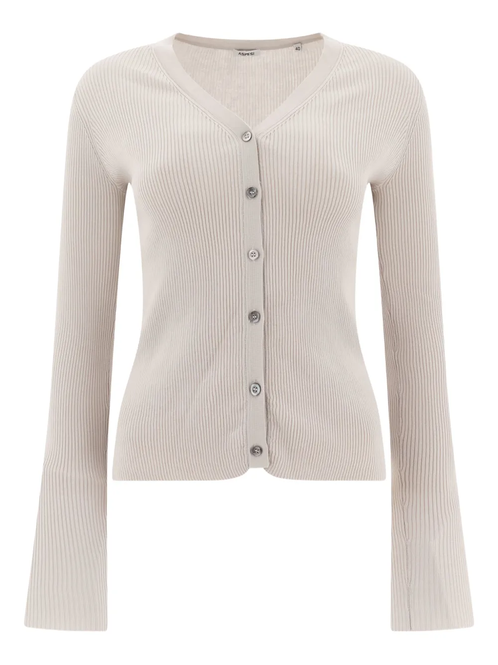 ribbed-knit cardigan