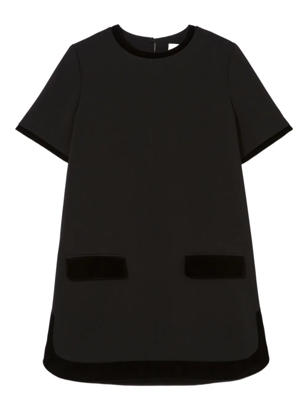Claudie Pierlot robe à bords en velours | noir | Image 1