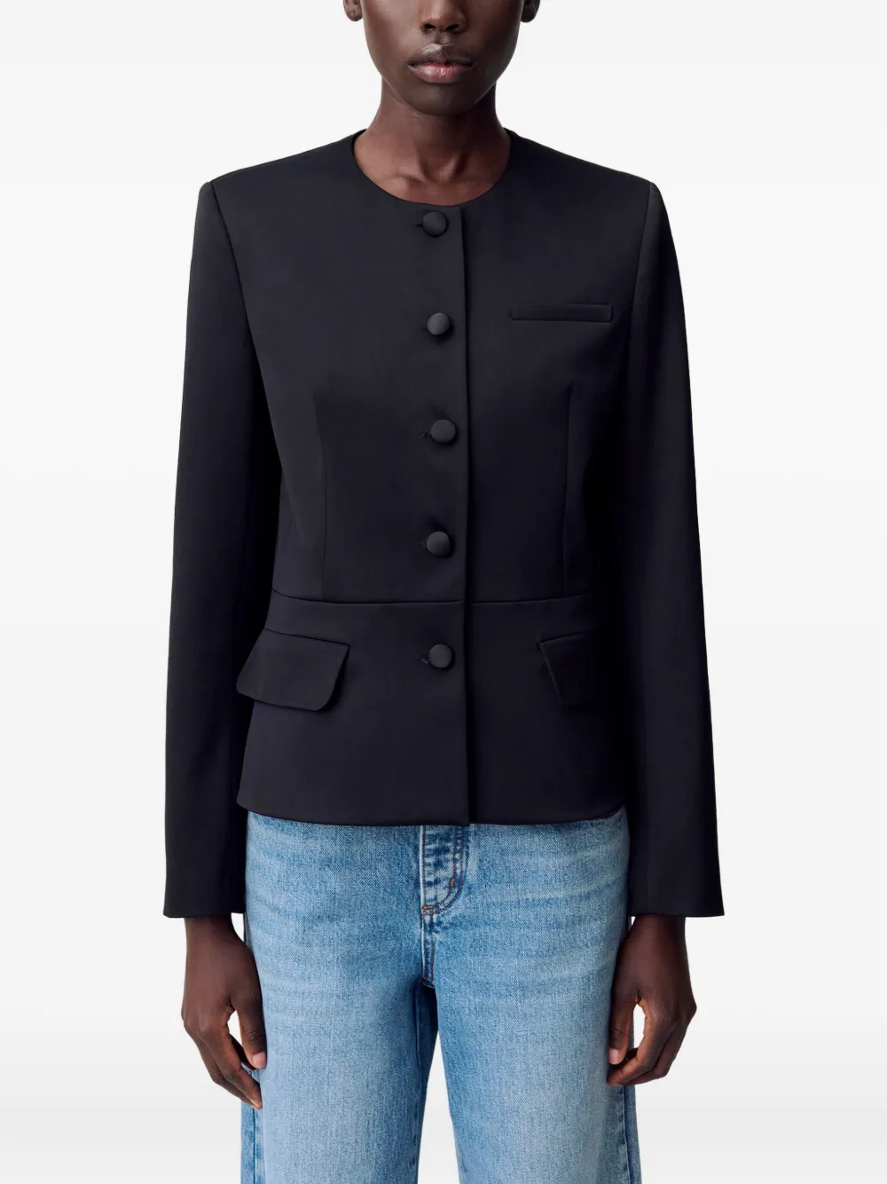 Claudie Pierlot Jack met knopenbies Zwart