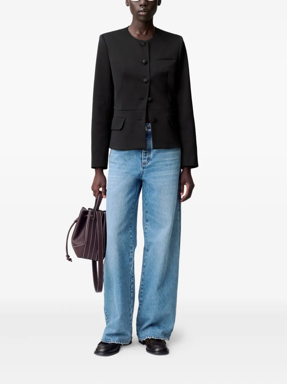 Claudie Pierlot Jack met knopenbies Zwart