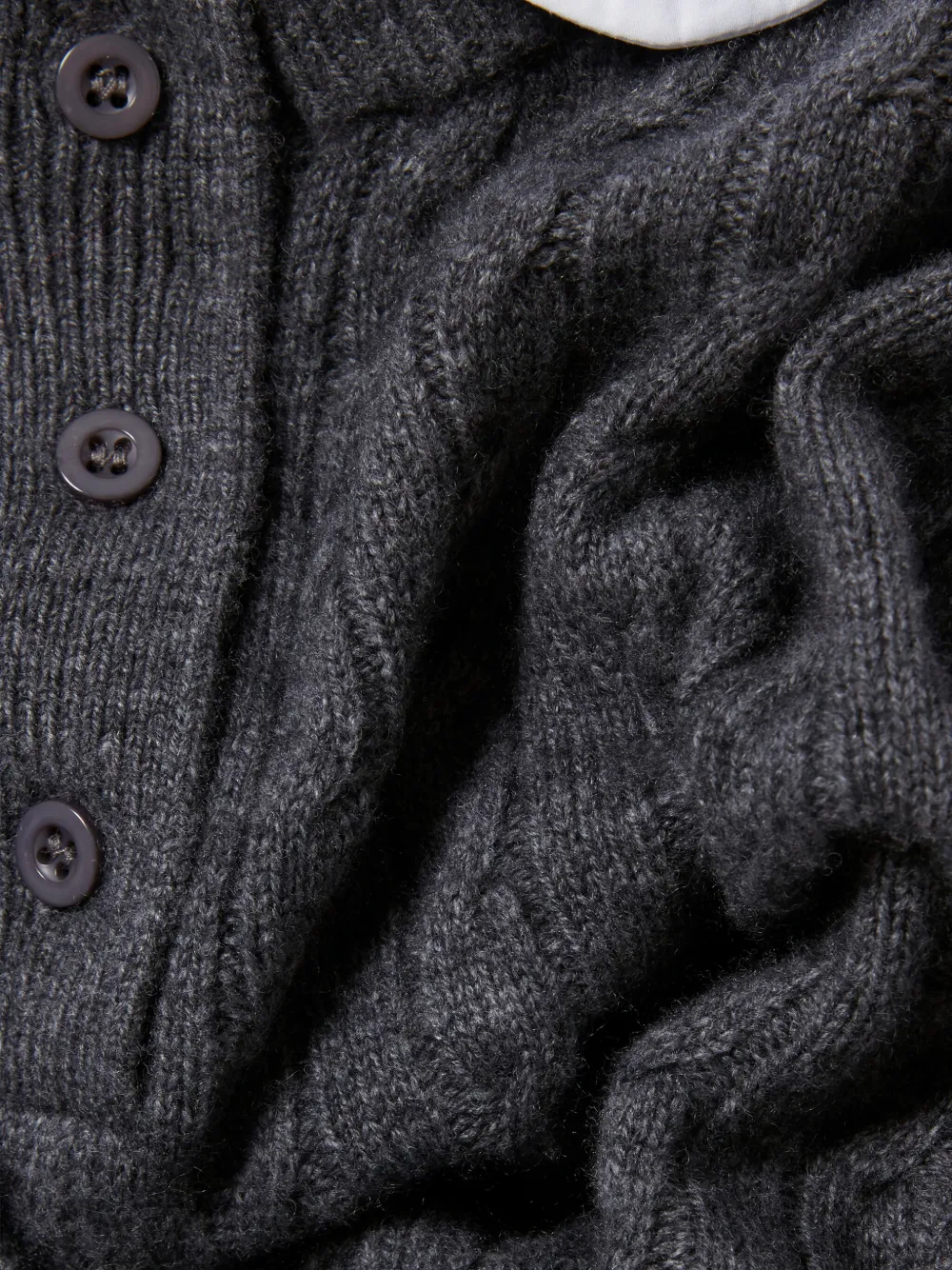 Claudie Pierlot Kabelgebreide trui met polokraag Grijs