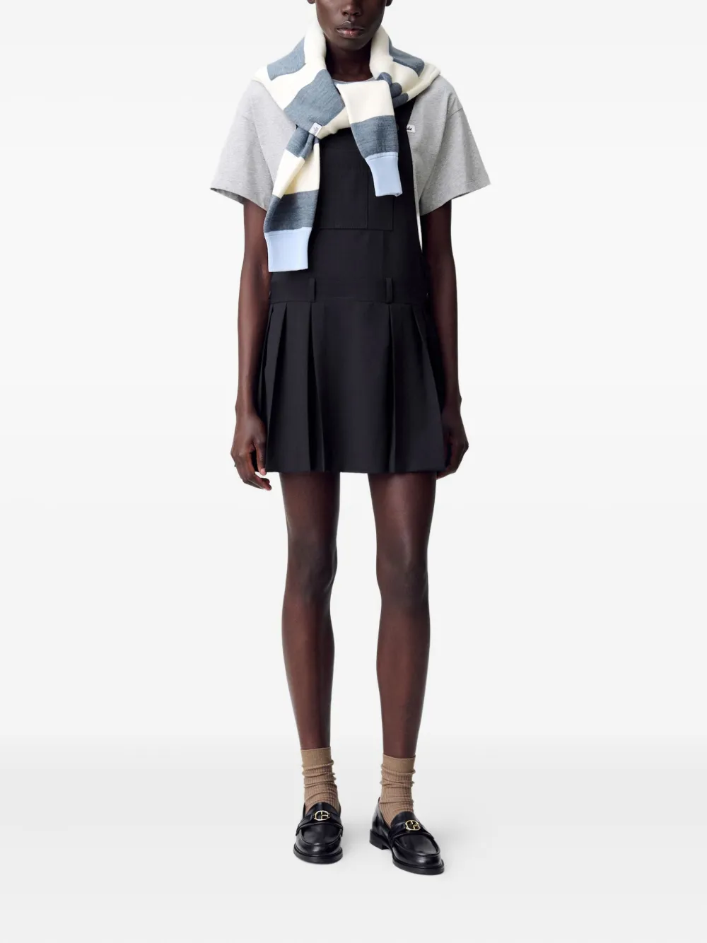 Claudie Pierlot Geplooide mini-jurk - Zwart