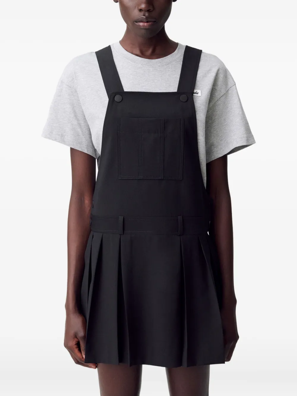 Claudie Pierlot Geplooide mini-jurk Zwart