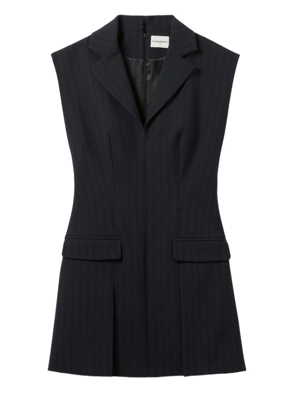 Claudie Pierlot pinstripe sleeveless dress | Black | Image 1