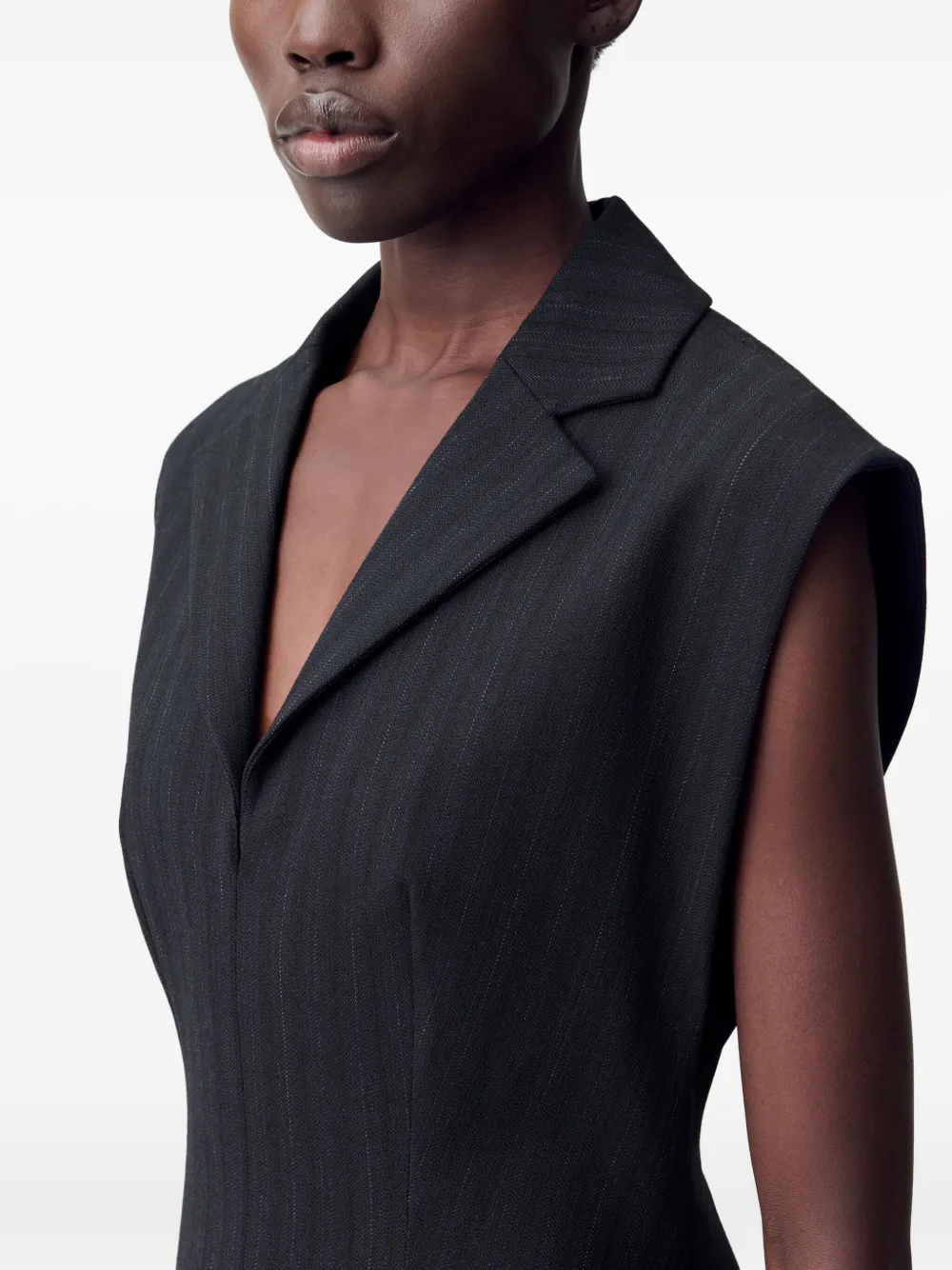 Claudie Pierlot Jurk met krijtstreep Zwart