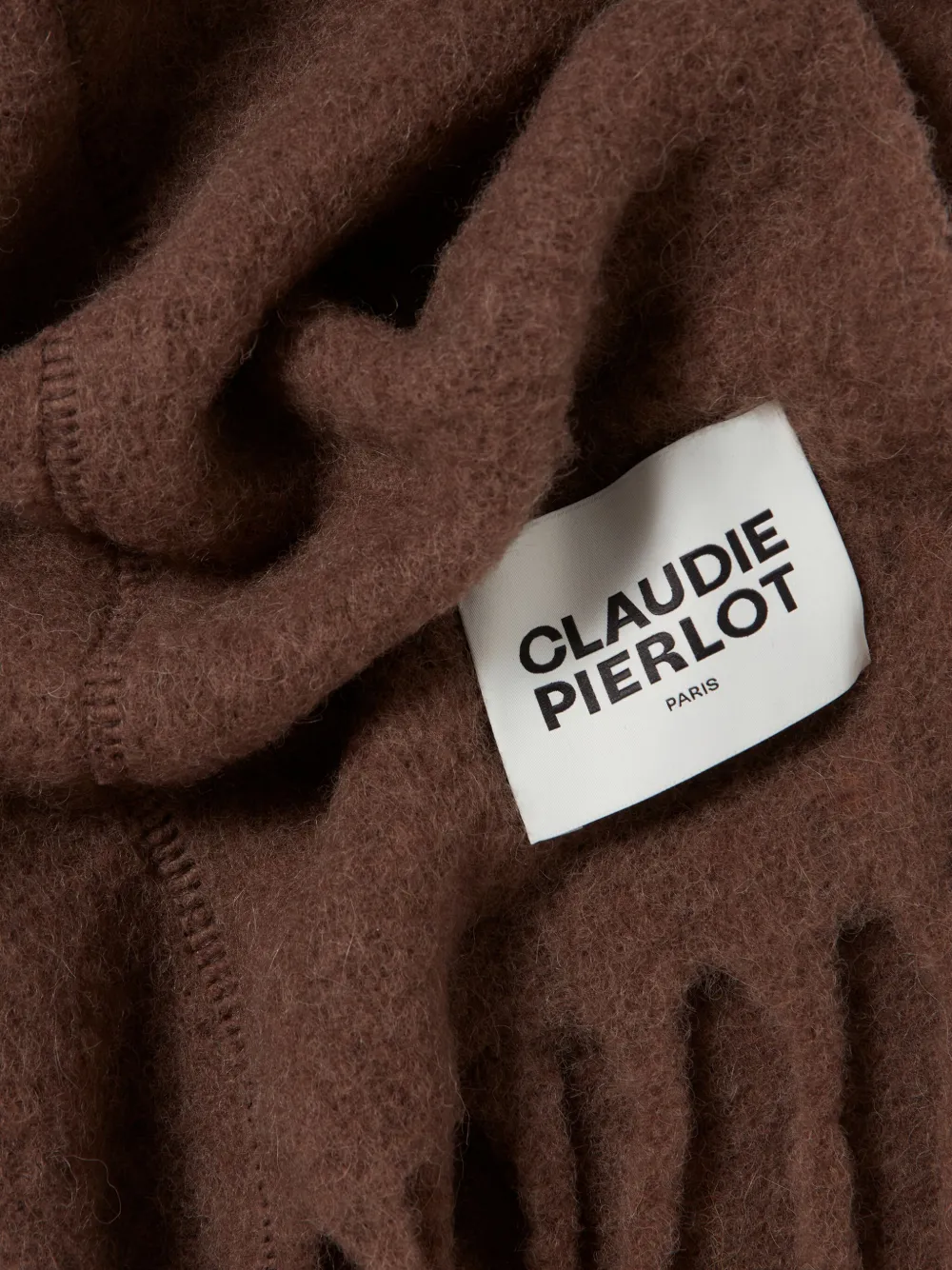 Claudie Pierlot fringed scarf - Bruin