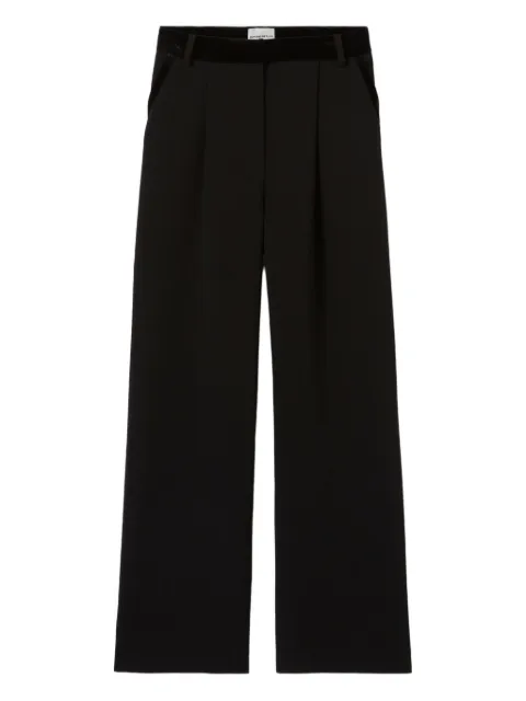 Claudie Pierlot pantalones de terciopelo con pinzas