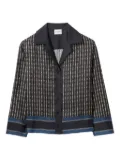 Claudie Pierlot chain-print silk top - Blue