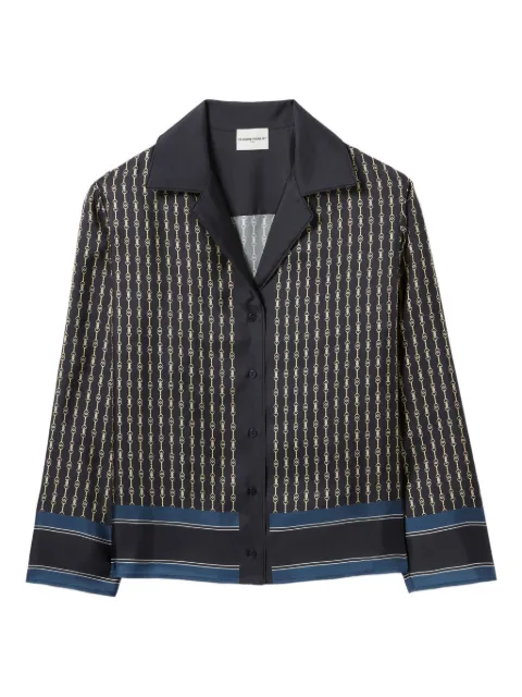 Claudie Pierlot Seidentop mit Ketten-Print