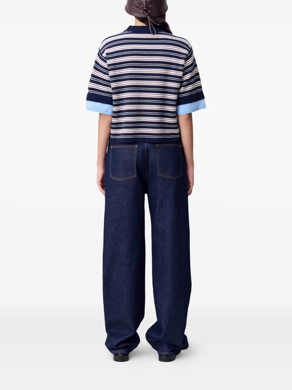 Claudie Pierlot Gestreept T-shirt Blauw