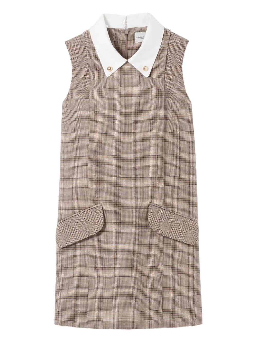 Claudie Pierlot mini checked dress | Neutrals | Image 1